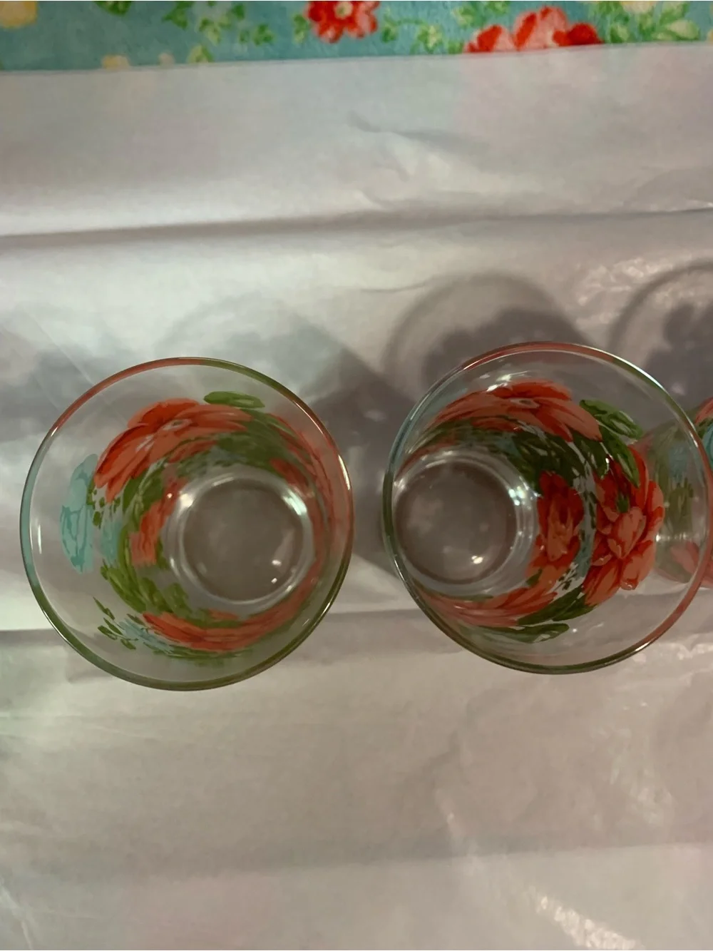 The Pioneer Woman Vintage Floral Rare Drinking Glasses Set 2